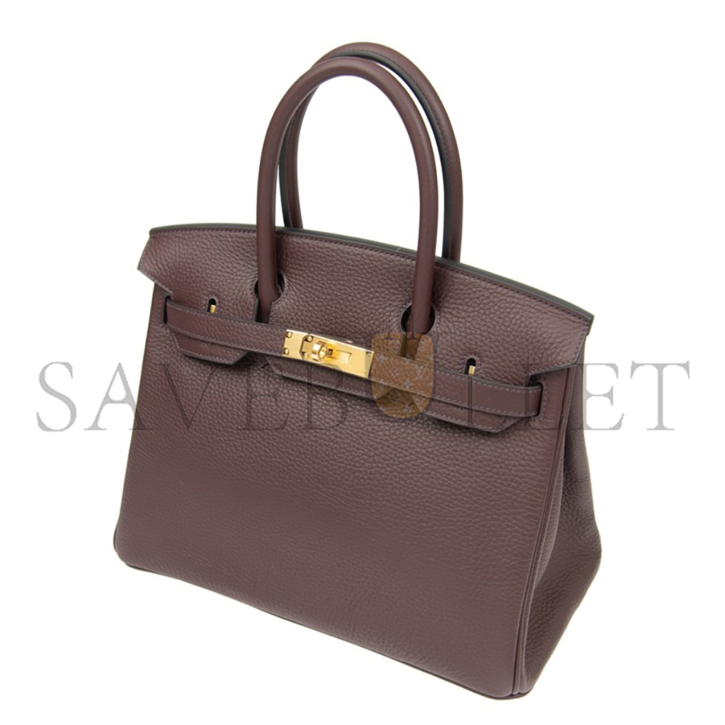 H**mes birkin 25 togo leather ceramic color high-end luxury gold buckle handbag bk300gtcgp5297 (25*20*13cm)